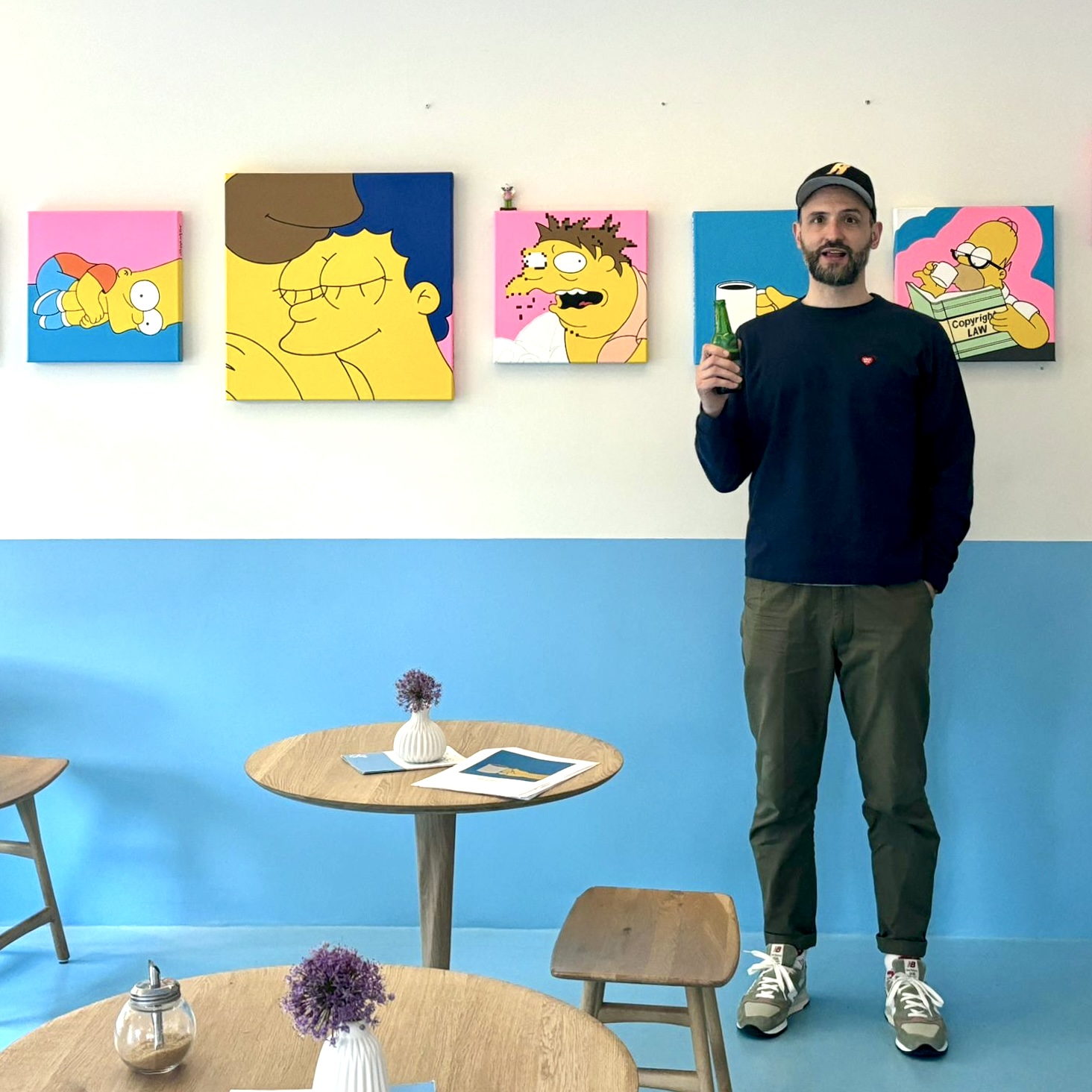 Peter with his paintings